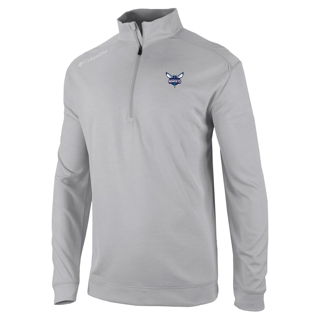 Charlotte Hornets Columbia Oakland Downs Quarter-Zip Pullover - Gray